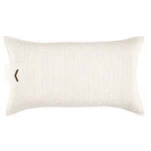 2 / Ballard Designs Maddie Channel Stitched King Sham in Parchment
